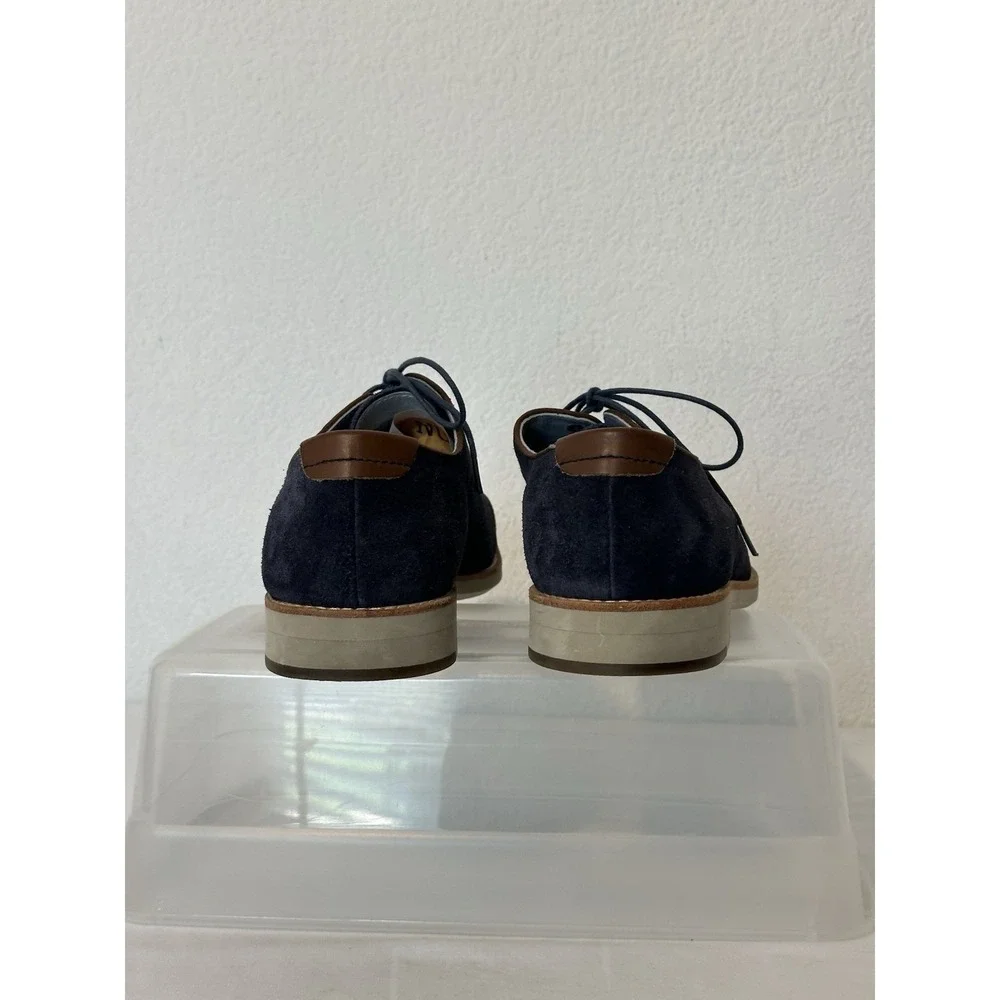 Johnston & Murphy Barlow Blue Suede Shoes Oxfords Flex System‎ Mens 10 M